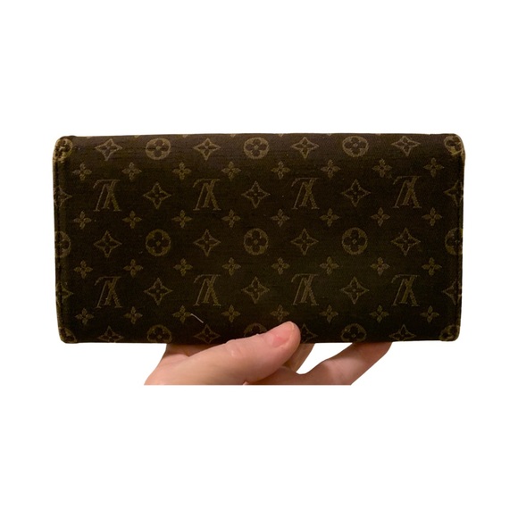 Chocolate Brown Denim LV Wallet - Picture 2 of 7
